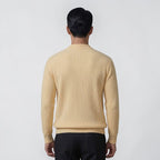 Orvalés | Pull en maille coton intemporel homme col rond côtelé