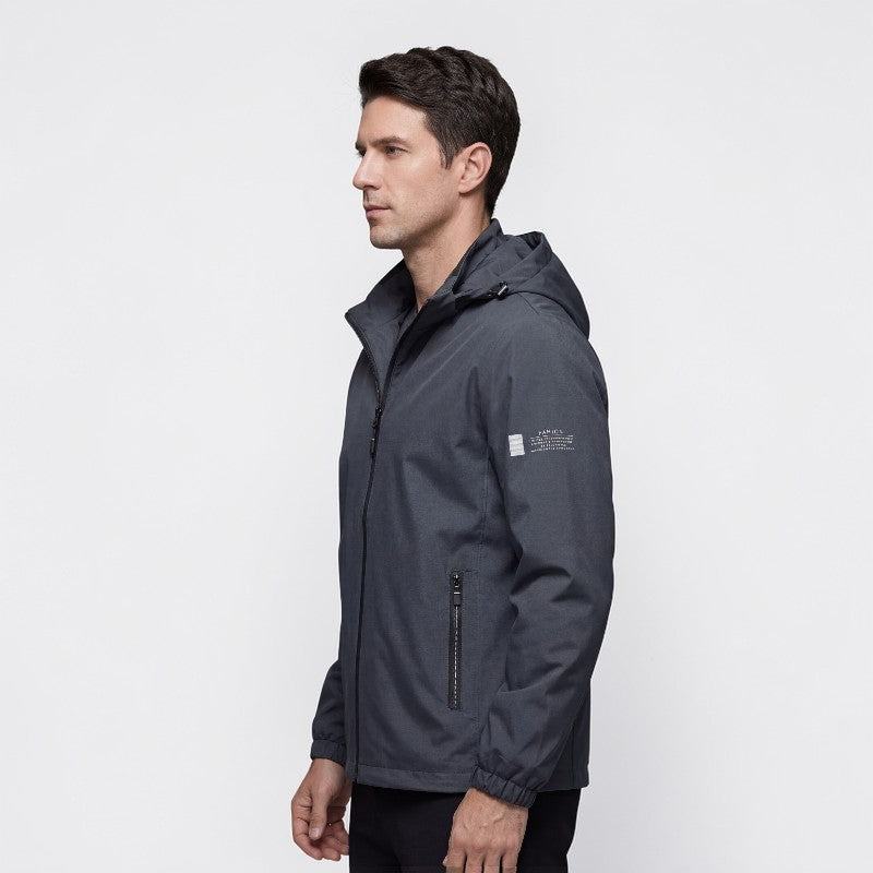 Orvalés | Veste à capuche homme polyester léger confort coupe décontractée