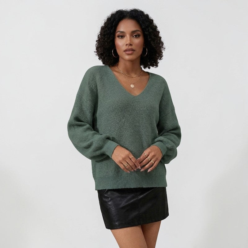 Orvalés | Pull Femme Léger Maille Fine Col V Coupe Ample