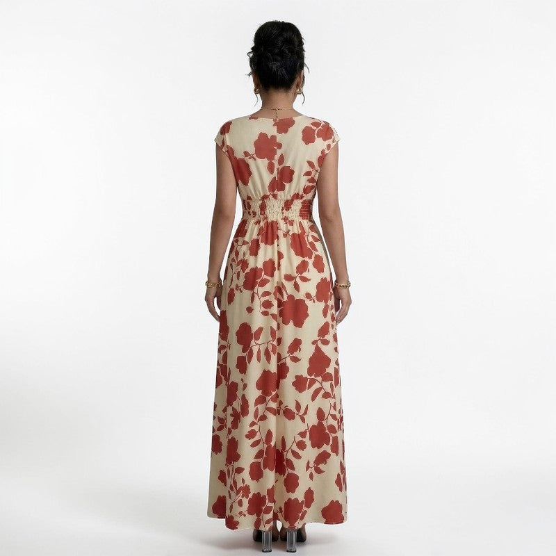 Orvalés | Robe classique sans manches col V femme style raffiné