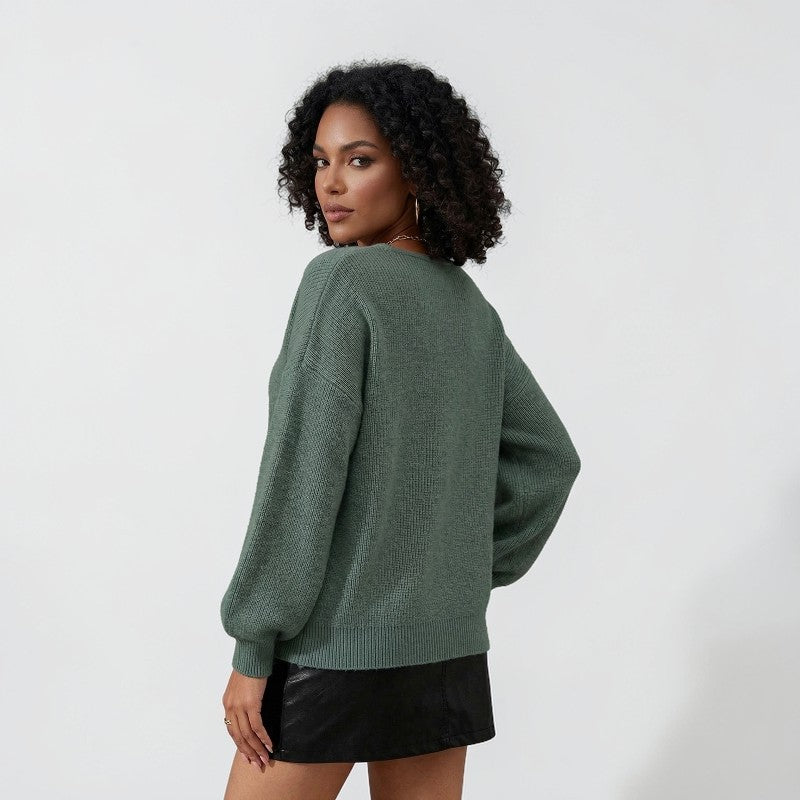 Orvalés | Pull Femme Léger Maille Fine Col V Coupe Ample