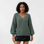 Orvalés | Pull Femme Léger Maille Fine Col V Coupe Ample