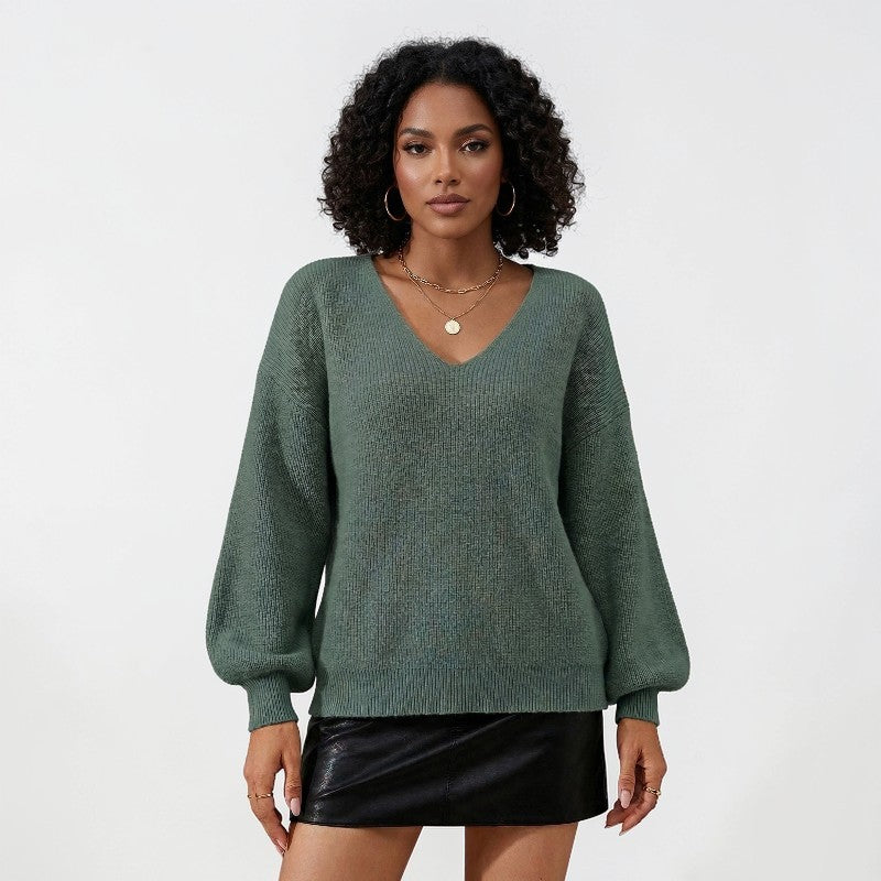 Orvalés | Pull Femme Léger Maille Fine Col V Coupe Ample