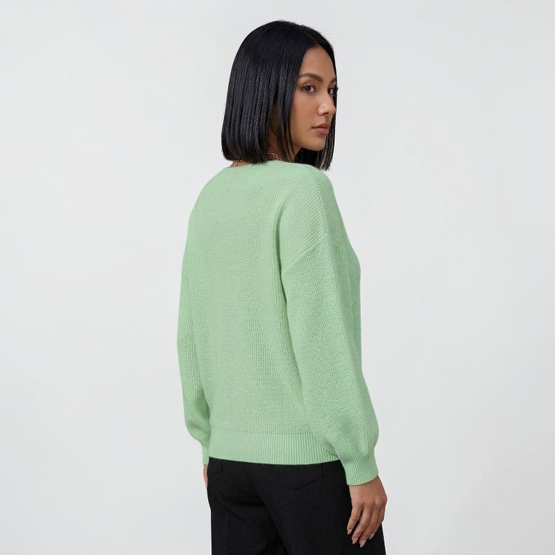 Orvalés | Pull Femme Léger Maille Fine Col V Coupe Ample