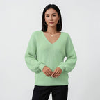 Orvalés | Pull Femme Léger Maille Fine Col V Coupe Ample
