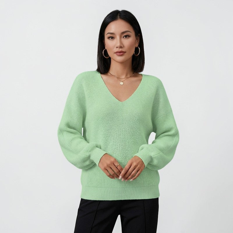 Orvalés | Pull Femme Léger Maille Fine Col V Coupe Ample