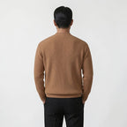 Orvalés | Pull en maille coton intemporel homme col rond côtelé