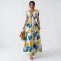 Orvalés | Robe Maxi Femme Luxe Fleurie Silhouette Classique