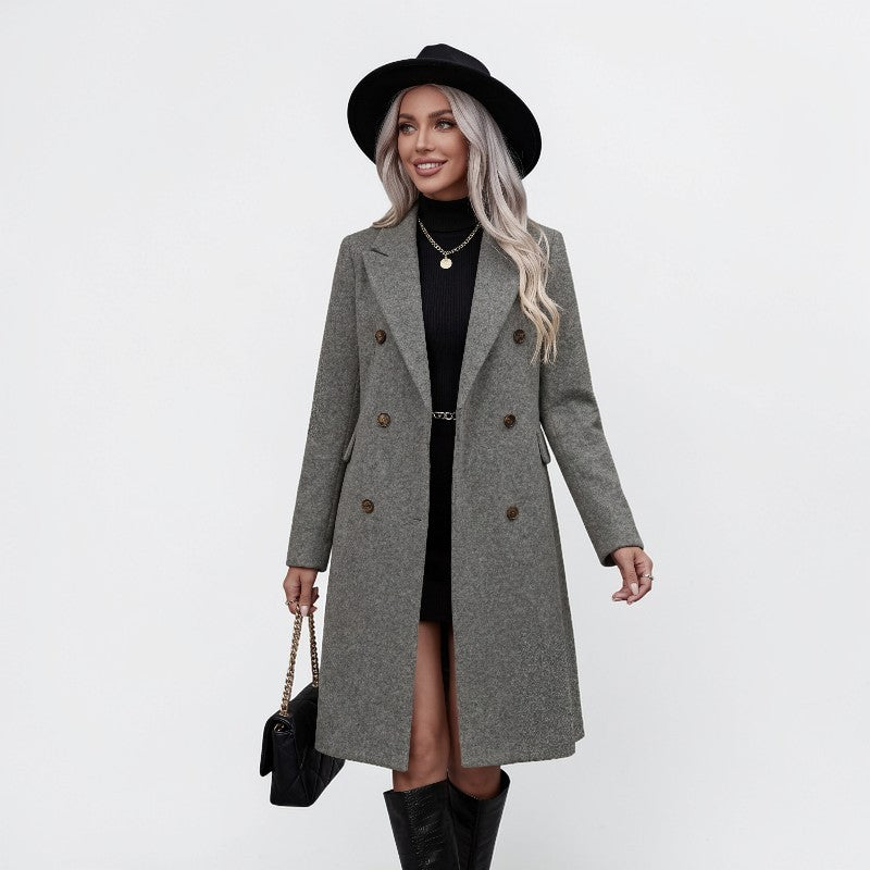 Orvalés | Manteau trench femme couleur unie style intemporel