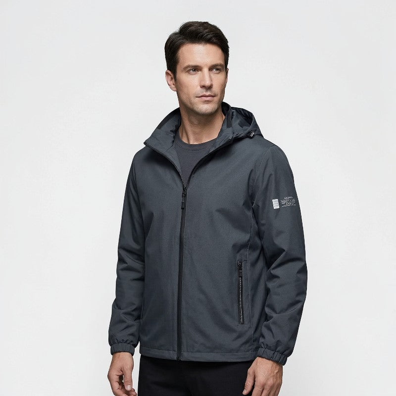 Orvalés | Veste à capuche homme polyester léger confort coupe décontractée