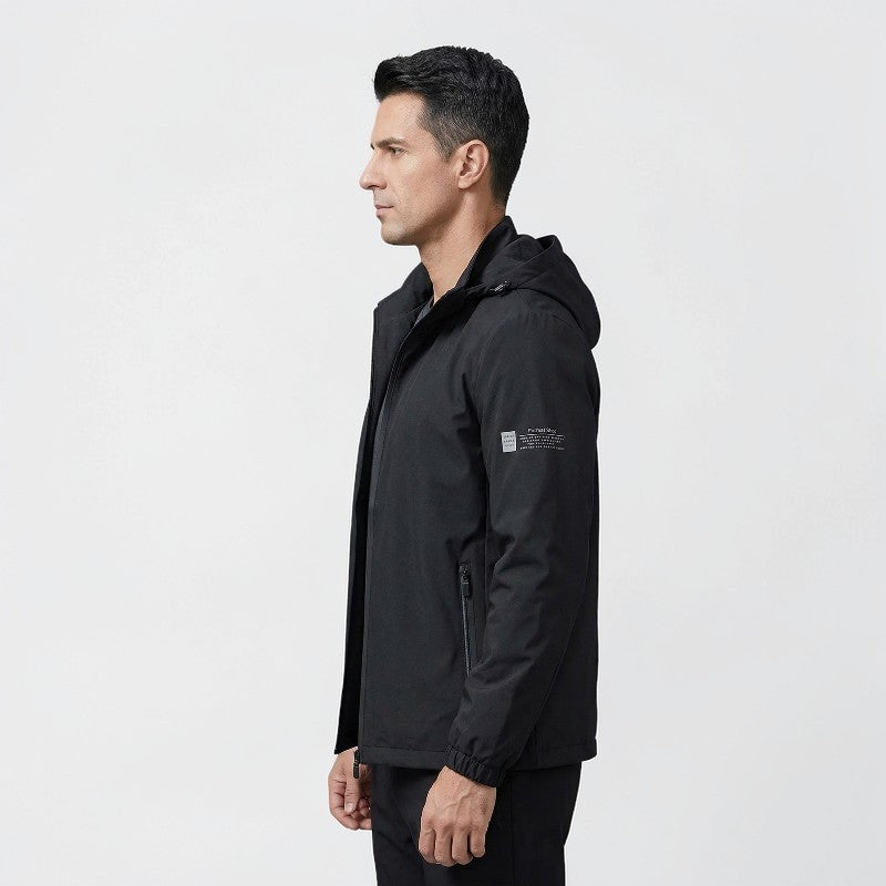 Orvalés | Veste à capuche homme polyester léger confort coupe décontractée