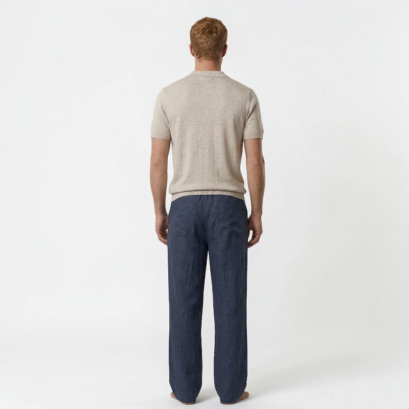 Orvalés | Pantalon lin homme été léger coupe droite confortable