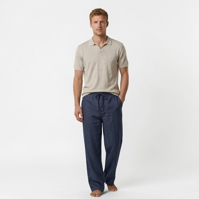 Orvalés | Pantalon lin homme été léger coupe droite confortable
