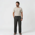 Orvalés | Pantalon lin homme été léger coupe droite confortable
